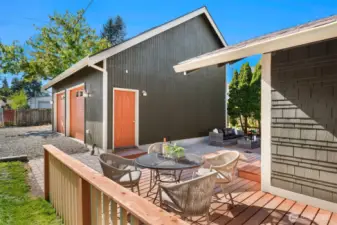 This enormous detached garage was just painted and ready whatever you have in mind.