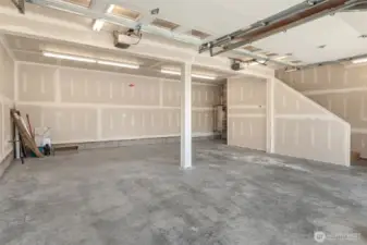 Both garage doors have automatic openers and the garage features heated floors (hot water).