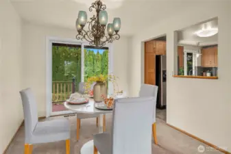 From the dinning room enter the updated kitcken.