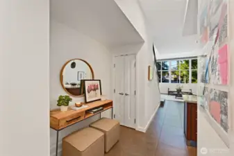 The welcoming and light filled entry.