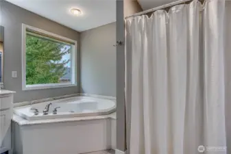 Primary bath soaking tub