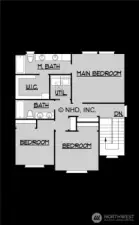 Upper Floor plan. Floor plan is conceptual and may vary during construction. Dimensions, layout, and features are approximate and subject to change without notice.