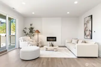 Interior photo shown is from a similar new construction home by the same builder. Fixtures, flooring, floor plan, and finishes are representative and may differ from the home currently under construction.