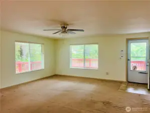 living room is spacious and bright