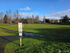 Community park, jogging track, baseball field and soccer field.