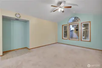 Vaulted Ceiling Living Room