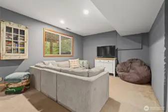 Basement also has a convenient half bath.