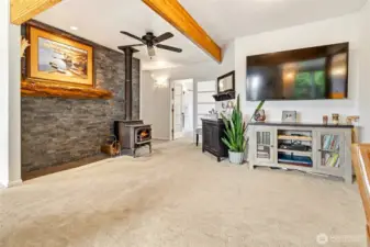 wood burning fireplace can heat the whole home