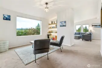 Sitting room. All rooms have astounding mountain and territorial views