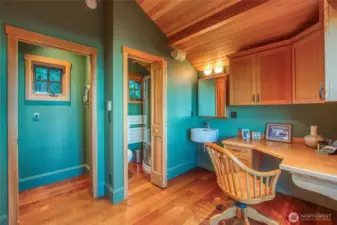Second story half bath.