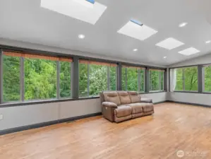 Huge sunroom off of the kitchen