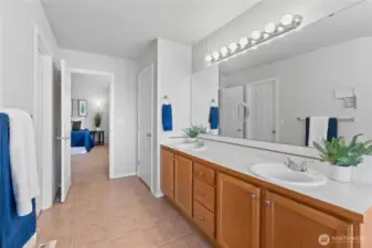 Large primary bathroom attached