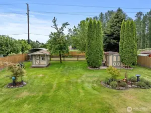 Two outbuildings, both with power.