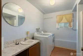 Utility room with .75 bathroom