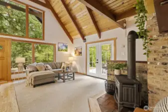Fresh new carpet adds comfort to the living space.