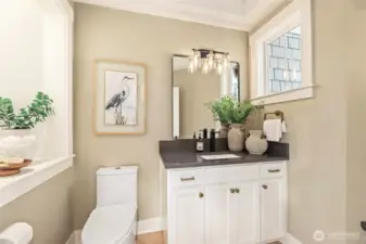 Main floor powder room
