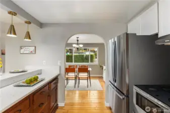 Kitchen looking toward the dining rooom