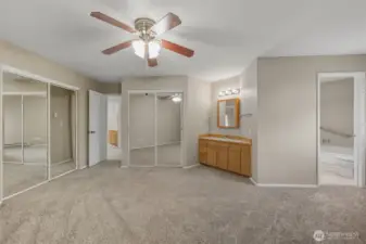 Primary bedroom with full bath