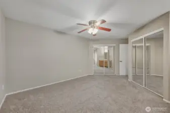 Primary bedroom with 2 large closets