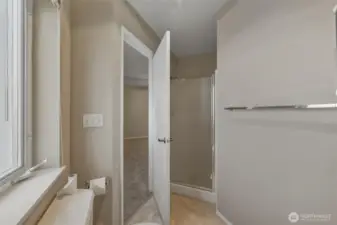 Primary bath with walk-in shower