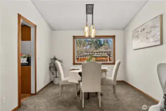 Formal dining with large window!