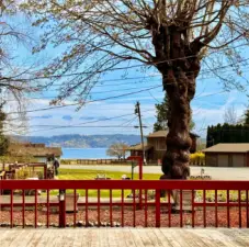 Peekaboo view of Jackson Cove and entrance to community beach