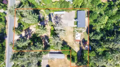 Drone View w/approx. property lines