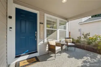 Covered front porch.