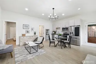 Unit 2_living room and kitchen