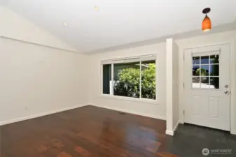 Plenty of windows bring in brilliant natural light.