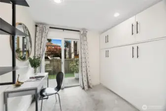The 3rd bedroom has a Murphy Bed & is a perfect flex space for an office