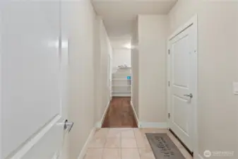Walk-in pantry also connects to the garage for ease of convenience.