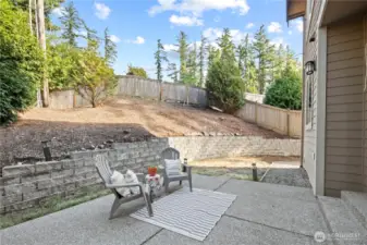 Private back patio