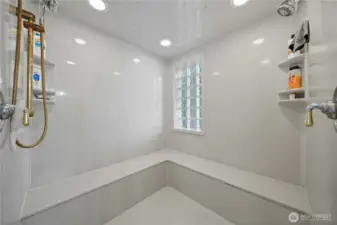 Luxurious spa shower