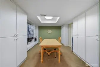 Hobby room with storage