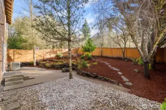 Carefree living with low maintenance plantings and no lawn