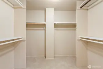 walk-in closet in master suite
