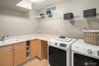 Laundry and storage on lower level.