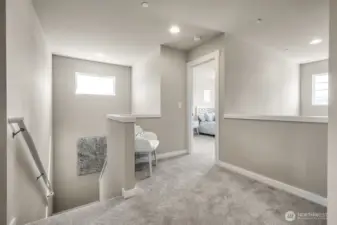 The entryway has a 2-story vault ceiling with window to bring in tons of light. Photos are for representational purposes only.  Colors and finishes may vary.