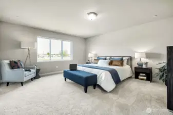Oversized primary suite with sitting area. Photos are for representational purposes only.  Colors and finishes may vary.