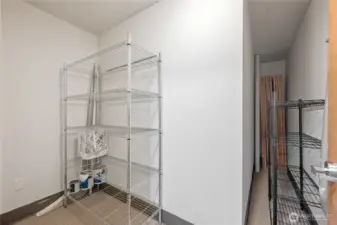 Storage unit is almost 400 Cu ft. and situated right across the hall from the condo.