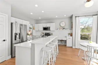 Recently remodeled kitchen with eating area