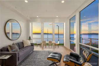 How about this AI assist option?  The seller has utilized the view space for dining table placement in the past. A stunning presentation!