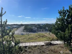 Looking west from J Place to the ocean.