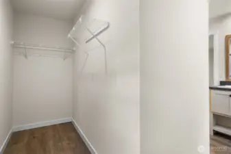 Primary walk in closets