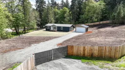 Cedar fencing surround property excluding canal views