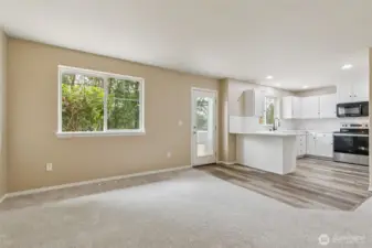 Back door exit onto deck.