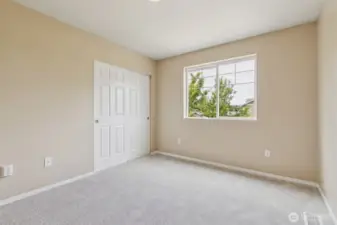 Guest bedroom 2, with new carpet, padding, and paint