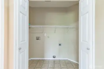 Laundry closet conveniently located upstairs where all the laundry is!