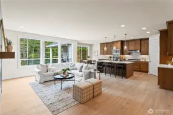 Great Room, Kitchen and Nook